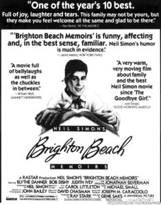 BRIGHTON BEACH MEMOIRS- Newspaper ad. January 9, 1987. Caped Wonder Stuns City!