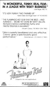 THE FLAMINGO KID- Newspaper ad. January 27, 1985. Caped Wonder Stuns City!