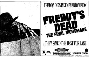 FREDDY'S DEAD THE FINAL NIGHTMARE- Newspaper ad. January 9, 1992. Caped Wonder Stuns City!