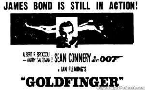 GOLDFINGER- Newspaper ad. January 25, 1965.