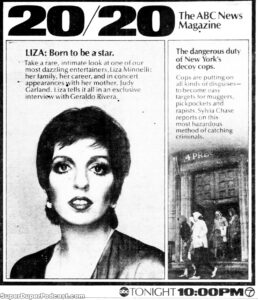 LIZA MINNELLI- Television guide ad. January 24, 1980.