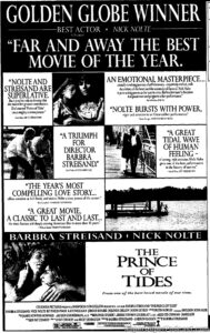 THE PRINCE OF TIDES- Newspaper ad. January 27, 1992. Caped Wonder Stuns City!