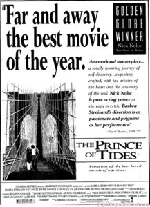 THE PRINCE OF TIDES- Newspaper ad. January 31, 1992. Caped Wonder Stuns City!