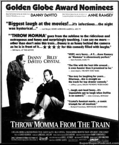 THROW MAMA FROM THE TRAIN- Newspaper ad. January 9, 1988. Caped Wonder Stuns City!