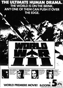 WORLD WAR III- Television guide ad.
January 31, 1982. Caped Wonder Stuns City!