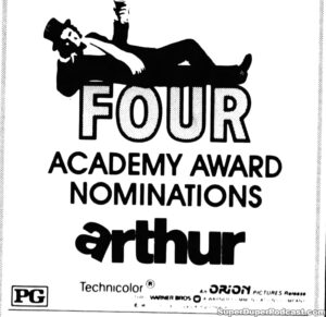 ARTHUR- Newspaper ad. February 25, 1982. Caped Wonder Stuns City!