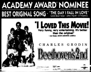 BEETHOVEN'S 2ND- Newspaper ad. February 18, 1994. Caped Wonder Stuns City!