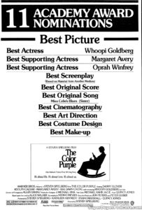 THE COLOR PURPLE- Newspaper ad. February 7, 1986.