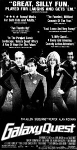 GALAXY QUEST- Newspaper ad. February 16, 2000. Caped Wonder Stuns City!