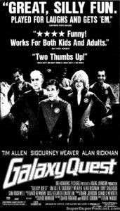 GALAXY QUEST- Newspaper ad. February 6, 2000. Caped Wonder Stuns City!