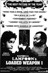 NATIONAL LAMPOON'S LOADED WEAPON 1- Newspaper ad. February 5, 1993.