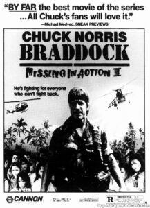 BRADDOCK MISSING IN ACTION III- Newspaper ad. February 4, 1988. Caped Wonder Stuns City!