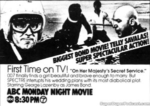 ON HER MAJESTY'S SECRET SERVICE- Television guide ad. February 16, 1983.