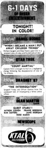 STAR TREK THE ORIGINAL SERIES season 1, episode 14, Court Martial, television guide ad. FEBRUARY 9, 1967. Caped Wonder Stuns City!