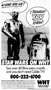 STAR WARS- Television guide ad. February 11, 1983. Caped Wonder Stuns City!