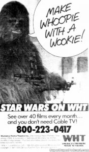 STAR WARS- Television guide ad. February 12, 1983. Caped Wonder Stuns City!