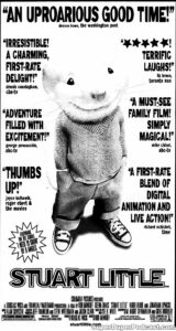 STUART LITTLE- Newspaper ad. February 7, 2000. Caped Wonder Stuns City!