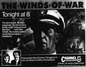 THE WINDS OF WAR- Television guide ad. February 13, 1983.