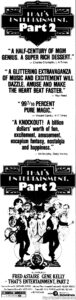 THAT'S ENTERTAINMENT PART 2!- Newspaper ad. May 31, 1976. Caped Wonder Stuns City!