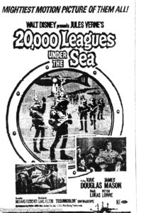 20,000 LEAGUES UNDER THE SEA- Newspaper ad. June 1, 1971. Caped Wonder Stuns City!