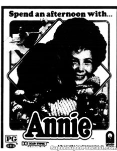 ANNIE- Newspaper ad. June 1, 1983. Caped Wonder Stuns City!
