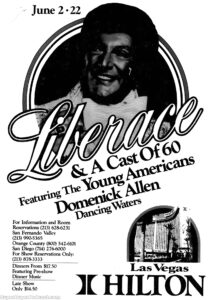 LIBERACE- Newspaper ad. June 2, 1981. Caped Wonder Stuns City!