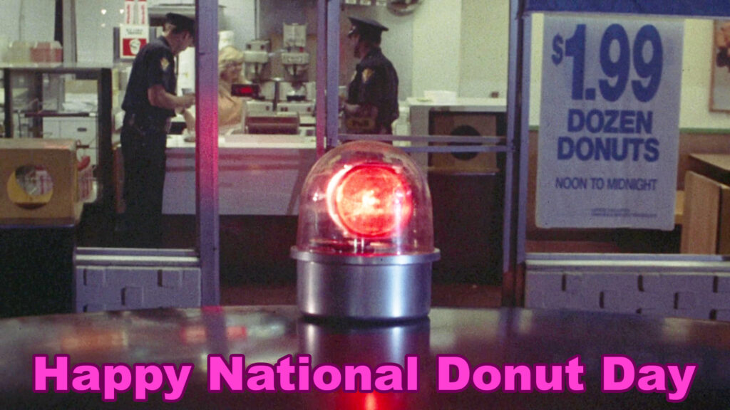 NATIONAL DONUT DAY 2026. June 5, 2026. Caped Wonder Stuns City!