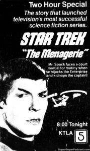 STAR TREK THE ORIGINAL SERIES- Television guide ad. June 7, 1978. Caped Wonder Stuns City!